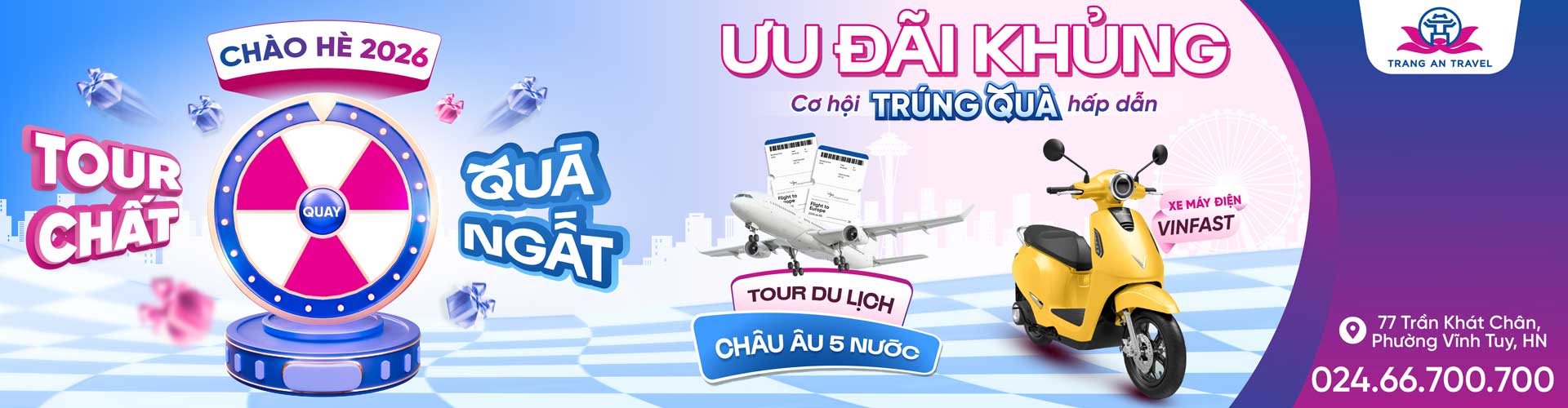 Tour chất quà Ngất Tràng an Travel