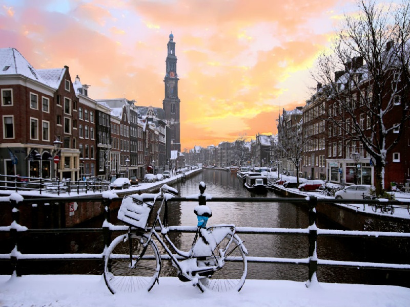Amsterdam mùa đông