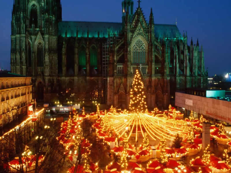 khu chợ Giáng sinh ở Cologne