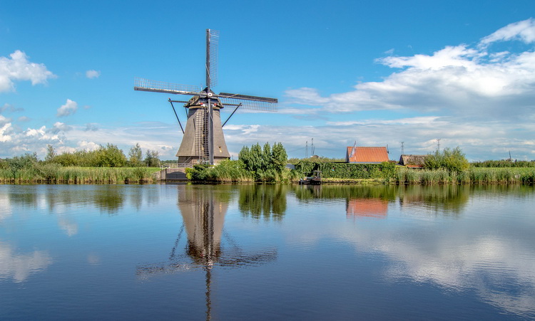 ngôi làng cối xay gió Kinderdijk