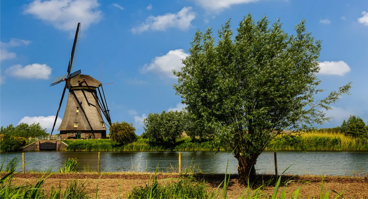 ngôi làng cối xay gió Kinderdijk