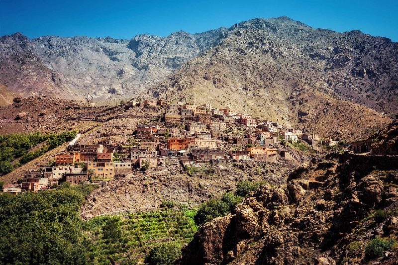 Imlil, một ngôi làng nhỏ ở High Atlas, Ma-rốc