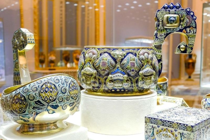Hiện vật được trưng bày bên trong Bảo tàng Faberge