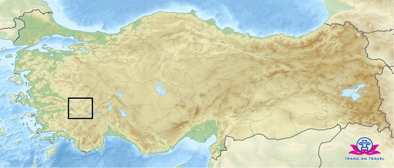 Vị trí khu vực Pamukkale trên bản đồ Thổ Nhĩ Kỳ