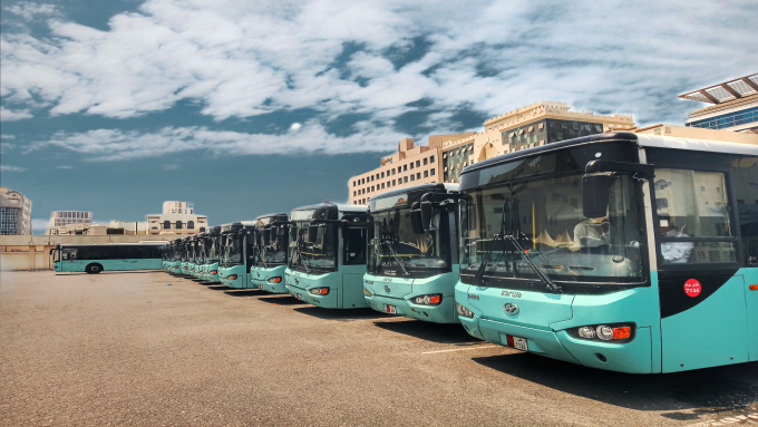 Qatar huy động hơn 1.300 chiếc xe buýt để đưa đón CĐV trong thời gian diễn ra World Cup 2022. Ảnh: Qatar Living
